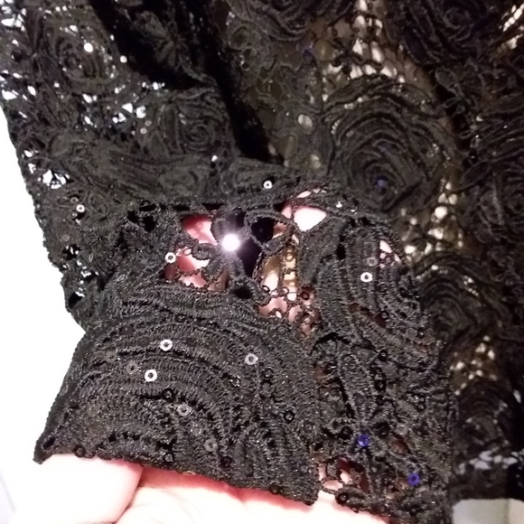 Collen Lopez Rose Lace & Sequin Jacket - Picture 5 of 7